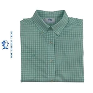 Southern Tide River Point Check Intercos Long Sleeve Sport Shirt